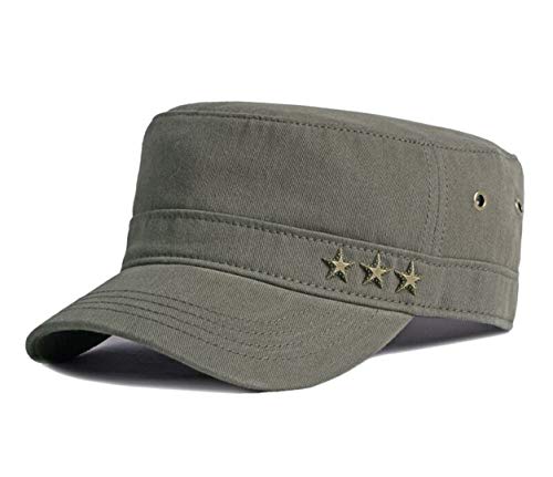 Casquette de baseball plate QICHEN homme en coton style militaire