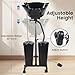 Togarhow Portable Shampoo Bowl Height Adjustable Hair Washing Station with Electric Pump Dual-Bucket Portable Shampoo Sink with Sprayer for Home Salon Barber Use (Black)