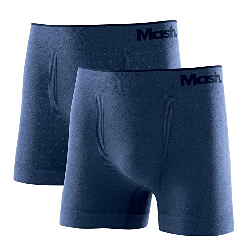 Kit 2 Cueca Boxer S/Cost, Mash, Masculino, Azul Jeans Escuro, P