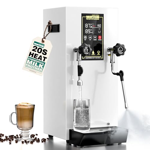 WantJoin Commercial Milk Frother - 1800W Milk Steamer, Hot Water Dispenser, Beverage Heater for...