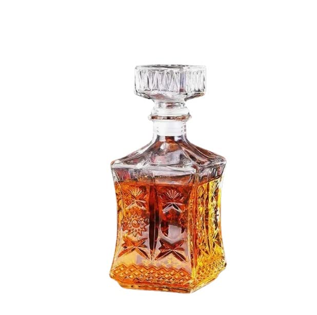 Amazon.co.jp: 酒を入れる容器 ガラス洋酒びん 空き瓶 瓶の栓をする