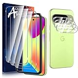3 Pack for Google Pixel 10 Screen Protector + [3 Pack] Pixel 10 Camera Lens Tempered Glass Protector.9H Hardness.Support Fingerprint Unlock,Bubble-Free.With alignment tools Easy Installation