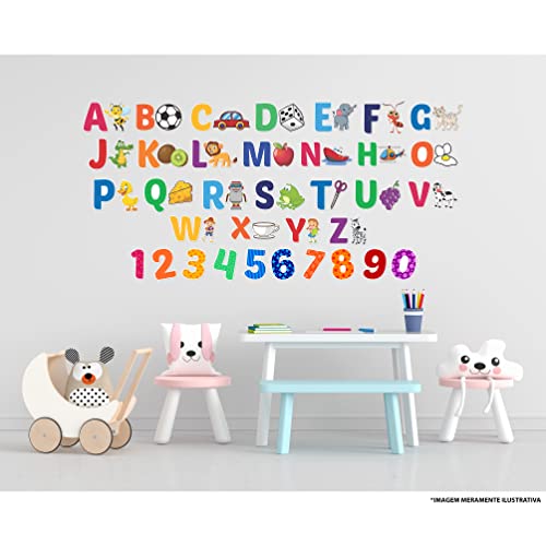 Adesivo Infantil Números Colorido Parede Criança Educacional