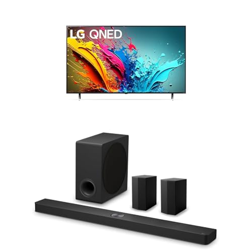 Image of LG 65-Inch Class QNED85T Series LED Smart TV 4K Processor Flat Screen with Alexa Built-in (65QNED85TUA, 2024),LG 7.1.3 ch. Sound Bar with Wireless Dolby Atmos and Rear Speakers