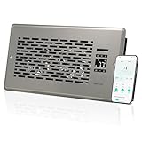 SANYCASA Register Booster Fan for 6" x 10" Register Holes, Quiet Vent Fan Booster with Intelligent Thermostat, Improves Heating Cooling, App Control, 10-Speeds, Manhattan Smart Register Vent, SN