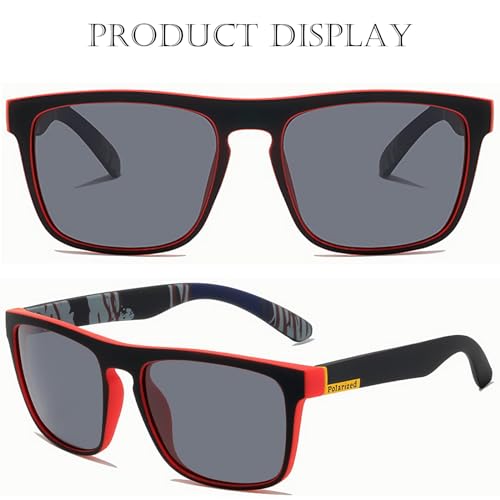 Fashion Polarized Sunglasses for Men Women Sports UV400 Vintage Stylish Shades TR90 Frame Square Driving Glasses2