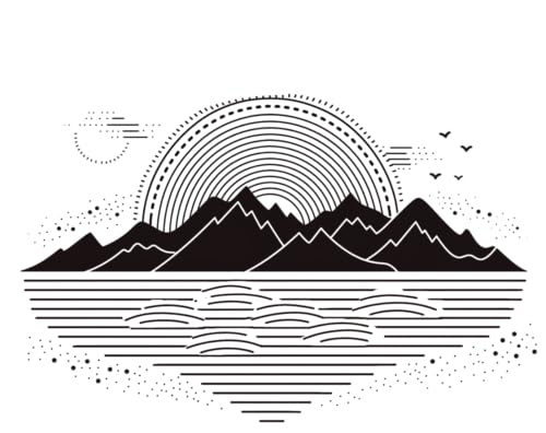 Buccini Mountain Simple Design Temporary Tattoos Unique Tattoo Hands Party