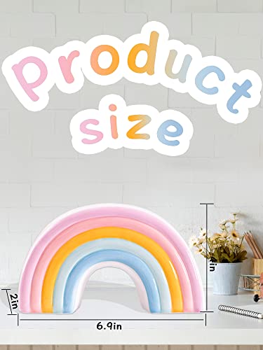 Piggy Bank Girls, Rainbow Piggy Banks, Personalized Decorative Money Bank Ceramic Coin Bank For Adults, Best Birthday For Kids, Home Nursery Decor (Pink) #TOP4