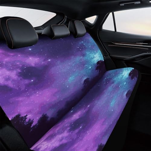 Funda de asiento de coche con cielo estrellado morado para proteger tu van 4