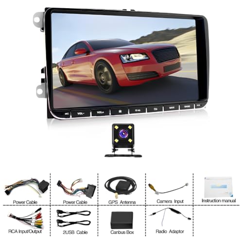 Écran de voiture IPS 7" et autoradio double DIN avec navigation GPS Android 14 Bluetooth - 4