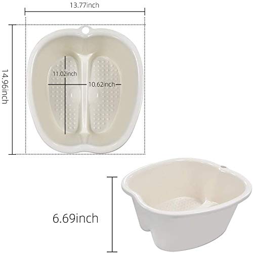 Voetbad spa, waterspa en voetmassage, stevige kunststof voetenbad voor het weken van voet, teennagels en enkels… - Afbeelding 3
