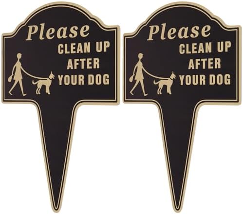 FIEXRNJ Hundeverbotsschild – Doppelseitiges Schild 'No Pooping' Mit Metallpfählen (30,5x22,9 Cm)