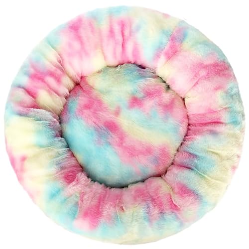 Coussin de beignet doux pour chiens de taille moyenne rose