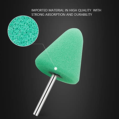 Image of Mini Buffing Polishing Pads, 30Pcs Mini Detail Polishing balls Use On Rotary Tools,Cordless electric drill, Small area Polisher Tool for Tight Area Detailing Polishing Waxing And Sealing Glaze -MNPC30