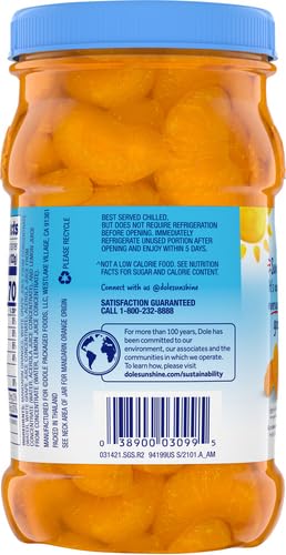 Dole Mandarin Oranges In 100% Fruit Juice, 23.5 Oz Resealable Jar - Thumbnail 3