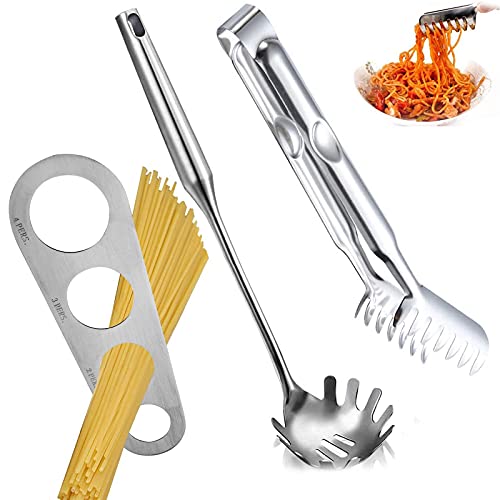Spaghetti Server Set Pasta Measure Kitchen Aid Tools Pasta Portion Control Gadgets Noodles Pasta Serving Noodle Server Pasta Spoon Server Fork for Home Hotel