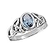 Sterling Silver Blue Topaz Celtic Knot Ring(Sizes 4,5,6,7,8,9)