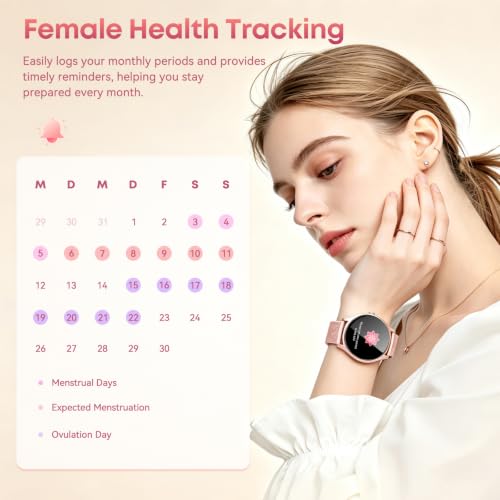 Smart Watch for Women, Fitness Trackers with Calls&Answer, Womens Watch 1.27'' Fitness Watches with Heart Rate/Sleep/SpO2 Monitor/100+ Sports Model, Smartwatch for iPhone/Samsung/Android Rose Gold - image 4