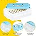 Tioncy Double Layer Pizza Dough Proofing Box With Lid and Handle, 13x9 Inch Stackable Tray With Cover, Storage Container for Bread