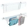 foxydry Duo Foldable Balcony Clothes Drying Rack Laundry Drying Rack Folding Stainless Steel and Aluminum Outdoor Rail Mounted Laundry Rack for Terraces Balconies and Railings Length 465 in