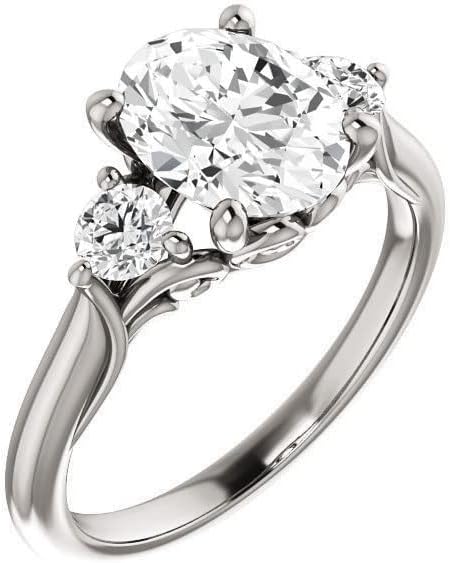 10k/14k/18k Solid Gold Handmade Engagement Ring 2CT Oval Cut Moissanite Diamond Solitaire Wedding/Bridal Rings Set for Women/Her Propose Ring
