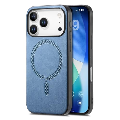 �}�O�l�b�g�� �X�}�z�P�[�X �Ή��@�� for iPhone 17 Pro,�Ή��@�� for MagSafe ���C�����X�[�d���}�O�l�b�g���ԍڃz���_�[�Ή� �ϏՌ��ی�J�o�[ Blue
