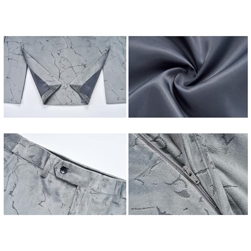 Men's Suit Slim Fit 2 Piece Set - Double Breasted Shawl Lapel Tuxedo for Wedding, Prom, Business & Formal Events4