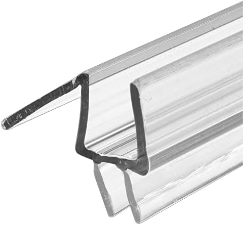 Prime-Line M 6258 Frameless Shower Door Bottom Seal for 3/8 In. Thick Glass Doors – Stop Shower Leaks and Create a Water Barrier, 36 In., Clear Vinyl (Single Pack)