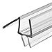 Prime-Line M 6258 Frameless Shower Door Bottom Seal – Stop Shower Leaks and Create a Water Barrier (3/8” x 36”, Clear Vinyl)