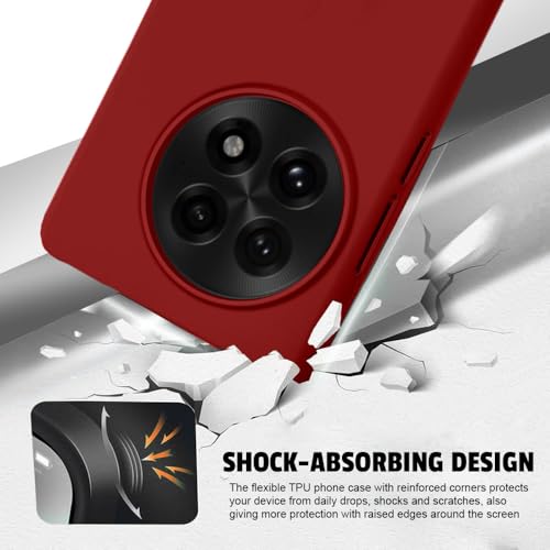 Image of LIRAMARK Liquid Silicone Soft Back Cover Case for OnePlus 13 /1+13 5G (Red)