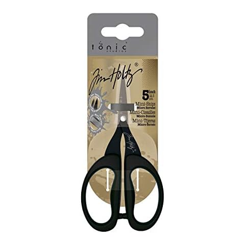 Tonic Studios Tim Holtz Non-Stick Micro Serrated Mini Snips, Multi-Colour, 8 x 18.38 x 2.79 cm Cover