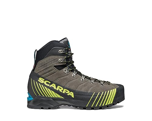 SCARPA Men's Ribelle HD Waterproof Boots for Hiking and Mountaineering - Titanium/Lime - 8.5