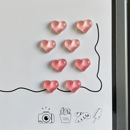 10 imanes decorativos en forma de corazón miniatura 5