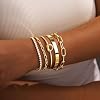 Gokeey Gold Cubic Zirconia Classic Tennis Bracelets for Women Trendy 14K Gold Plated Bangle Cuff Bracelet Set for Women Love Tike Knot Paperclip Figaro Bracelet Stack No Tarnish Bracelets Waterproof Simple Fashion Jewelry Gifts #1