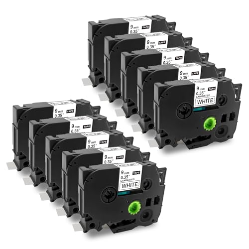 Sluxjet ݊ s[^b` e[v 9mm n TZe-221 Tz-221 ev uU[H s[^b`L[u P-touch ėp e[vJ[gbW 8m P^b` @Ή PT-P710BT PT-2500PC 10Z