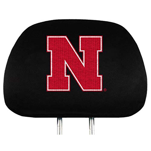 University of Nebraska Head Rest Cover Set