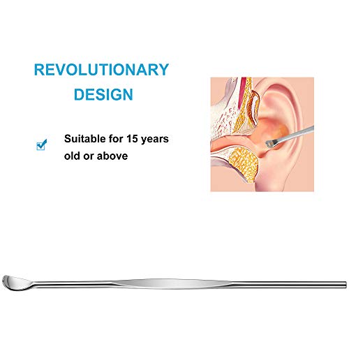10Pcs Sliver Metal Ear Spoon Earwax Curette Remover Earpick Tool Hanging Clean Tool For Ear Key Hanging Key Pendant For Adult Children #TOP5