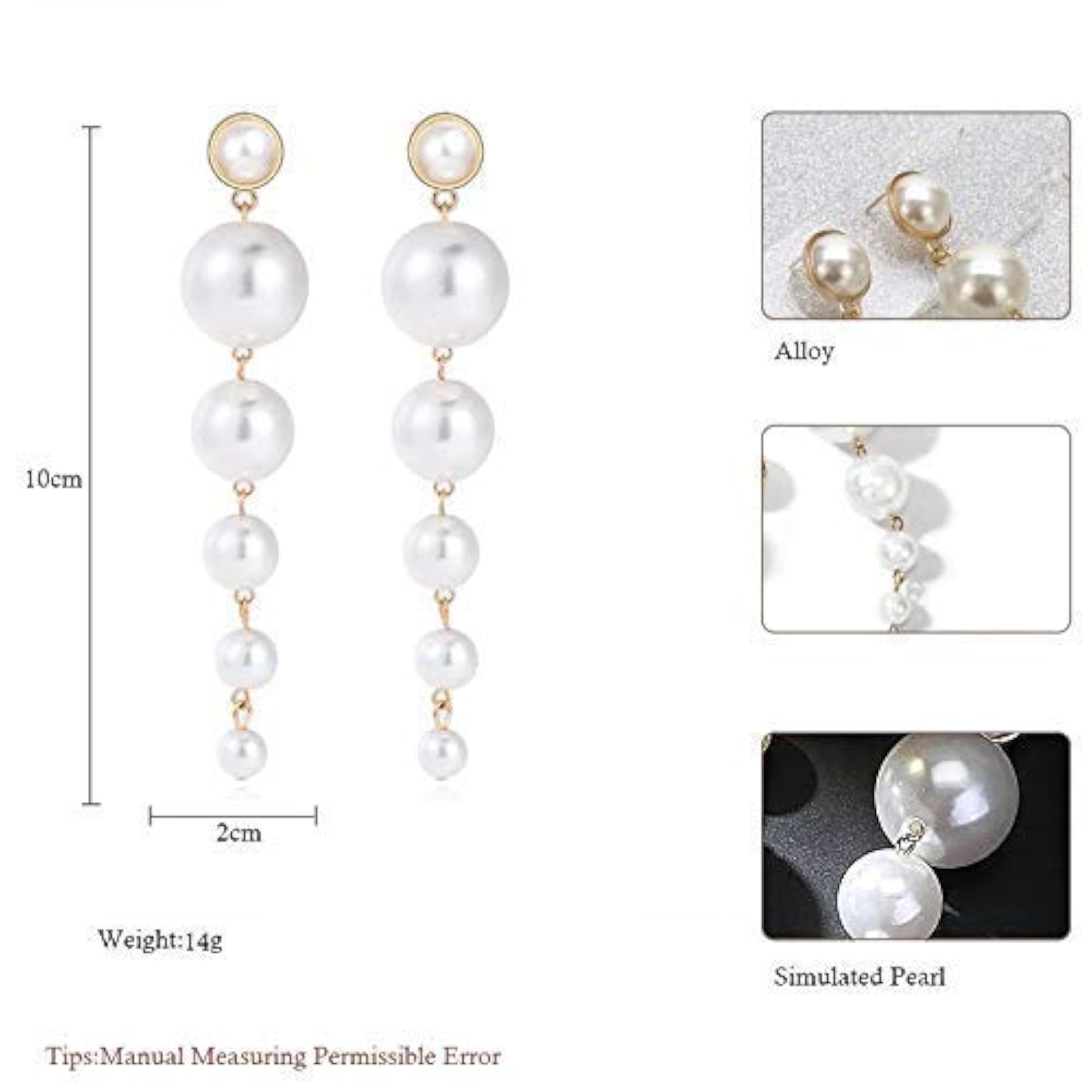 Long Plated Drop Earrings