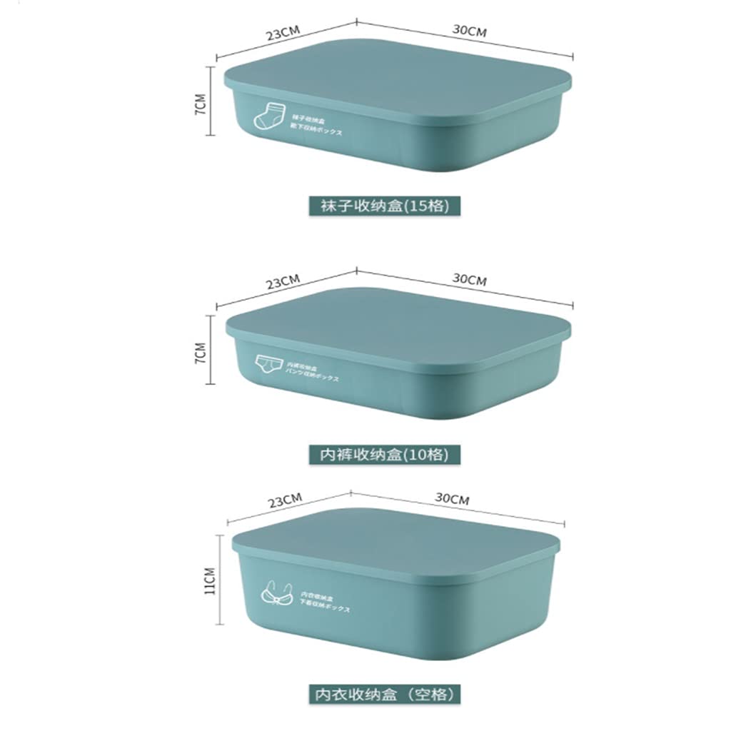 Set di 3 Pezzi Scatola portaoggetti per Biancheria Intima Calzini per cassetti Reggiseno Guanti Organizer per Armadio Organizer per cassetti per Biancheria Intima (A 3)