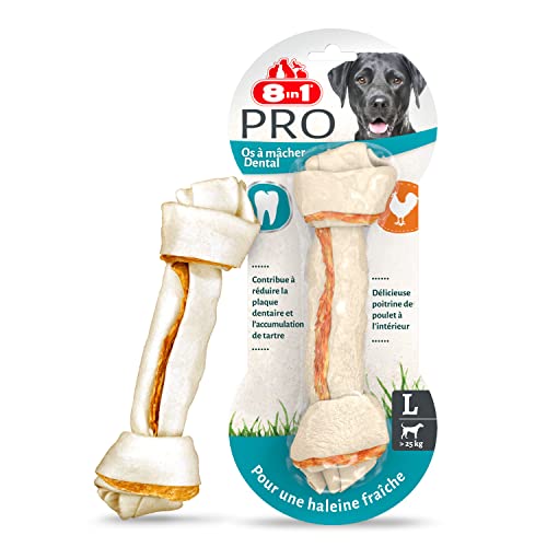 8in1 Dental Delights L - Os à Mâcher Enrichi en Minéraux pour Chien de Grande Taille - 1 pièce