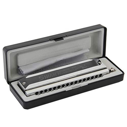 JINSUO GWTRY Swan 10/12/14/16 Trous C Key Sliver Chromatic Harmonica Standard Chromatic Harmonica en tournant Blow Holes… - Les Beatles, Paul McCartney, John Lennon, RIngo Starr, George Harrison JINSUO GWTRY Swan 10/12/14/16 Trous C Key Sliver Chromatic Harmonica Standard Chromatic Harmonica en tournant Blow Holes…