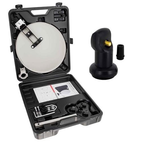 PremiumX Camping SAT Anlage Satellitenschüssel Single LNB...