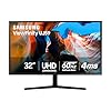 Samsung UJ59 Series – Monitor de computadora 4K UHD (3840 x 2160) de 32 pulgadas, HDMI, puerto de visualización, modo protector de ojos/libre de parpadeo, FreeSync (LU32J590UQNXZA), negro