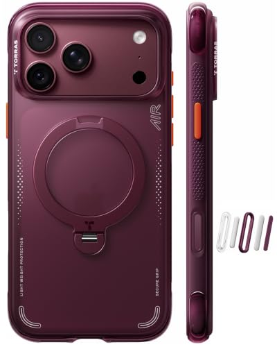 TORRAS Q3 Air for iPhone 18 Pro Max Case, 360 Magnetic Stand-Cosmic Purple