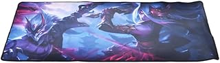قاعدة ماوس ألعاب من مطاط كبيرة مستطيلة مقاومة للماء بسطح سفلي مضاد للانزلاق بتصميم مطبوع بصورة بنت للعب مريح على الكمبيوتر، 90 × 40 سم، متعددة الألوان
