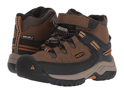 Keen Unisex Child Targhee Mid Height Waterproof Hiking Boot, Dark Earth/Golden Brown, 12 Little Kid Us #TOP7