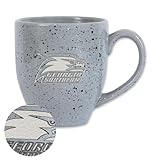 Picture of Rico Industries NCAA Georgia Southern Eagles Grey 16 oz Team Color Laser Engraved Speckled Ceramic Coffee Mug