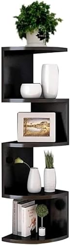 Tufduzo壁 棚 コーナーラック 壁 コーナー棚 コーナー書棚 壁掛け 収納 三角 5層 角棚 部屋の隅 棚 三角 壁棚コーナーシェルフ ウォールラック 多目的 組立簡単 L字ブラケット 壁掛け棚飾り棚 壁面収納 スリム 5段 ウォールシェルフ 飾り棚