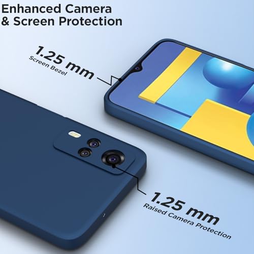 Image of Outlouders Back Cover for Vivo Y31 / Y51A / Y51 / Y51i | Camera Protection | Durable Soft Matte Silicone Bumper Case (Blue)