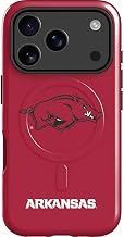 Skinit Impact Phone Case Compatible with iPhone 17 Pro Max Magsafe - Officially Licensed University of Arkansas-Fayetteville Razorbacks Red Logo Design